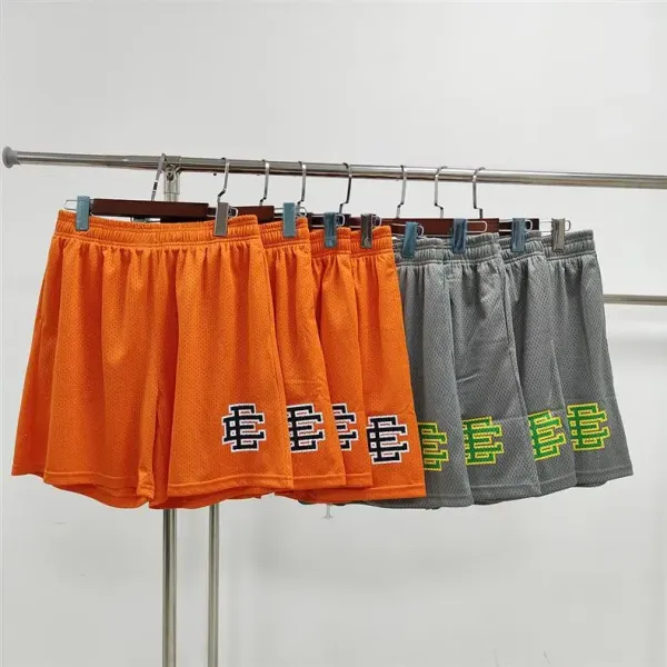 Design Camo Mesh Athletic Shorts Navy Gray White - 9