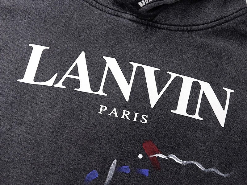 Fall Winter GD Letter Splatter Print Hoodie photo 8