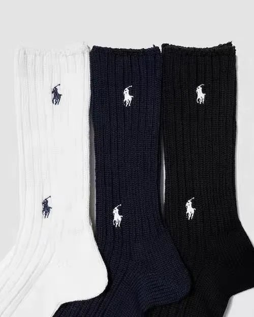 Double Needle Embroidered Pony Long Socks photo 6