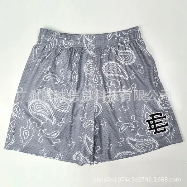 Design Camo Mesh Athletic Shorts Navy Gray White - 31