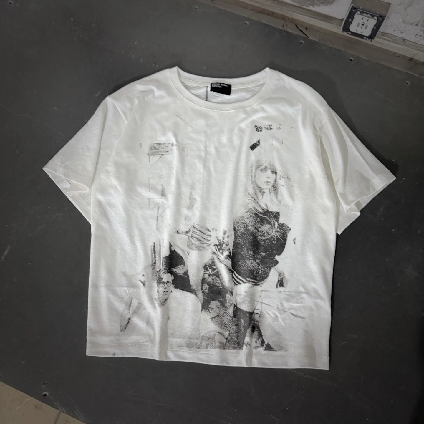 American Vintage Portrait Print Rock Hip-Hop Pocket T-Shirt photo 5