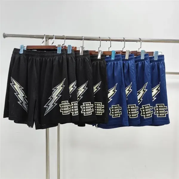 Design Camo Mesh Athletic Shorts Navy Gray White - 7