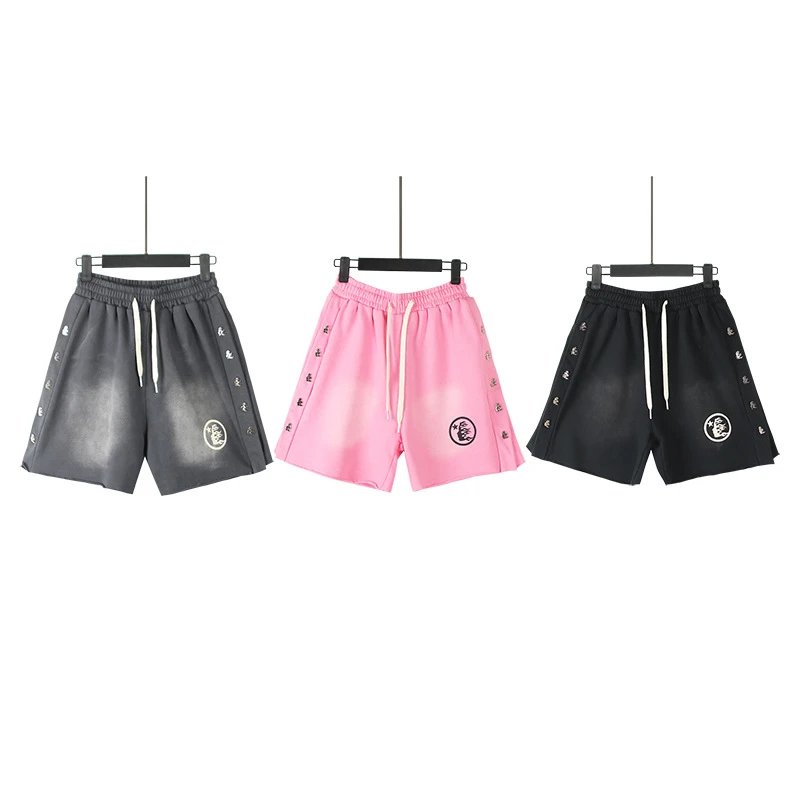 Washed Black Vintage Casual Shorts photo 5