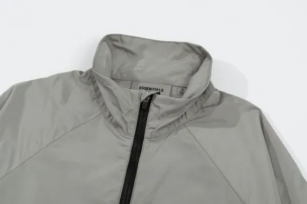 Fear of God Essentials Half-Zip Windbreaker Gray Outerwear - 18