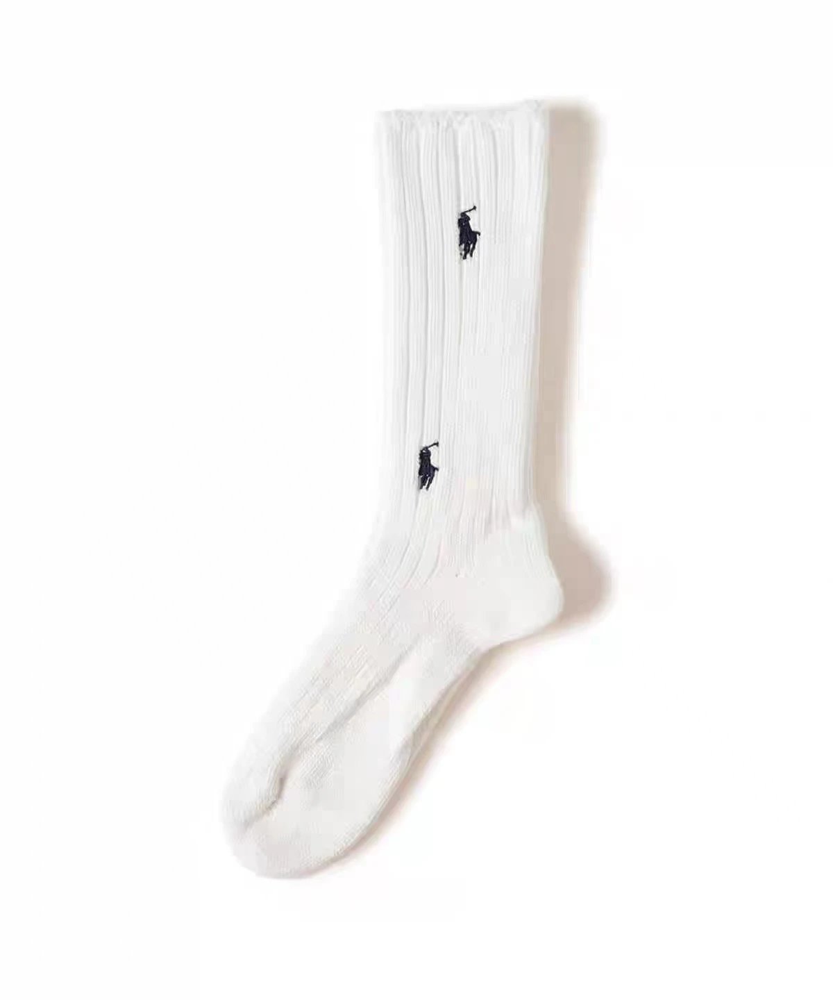 Double Needle Embroidered Pony Long Socks photo 3