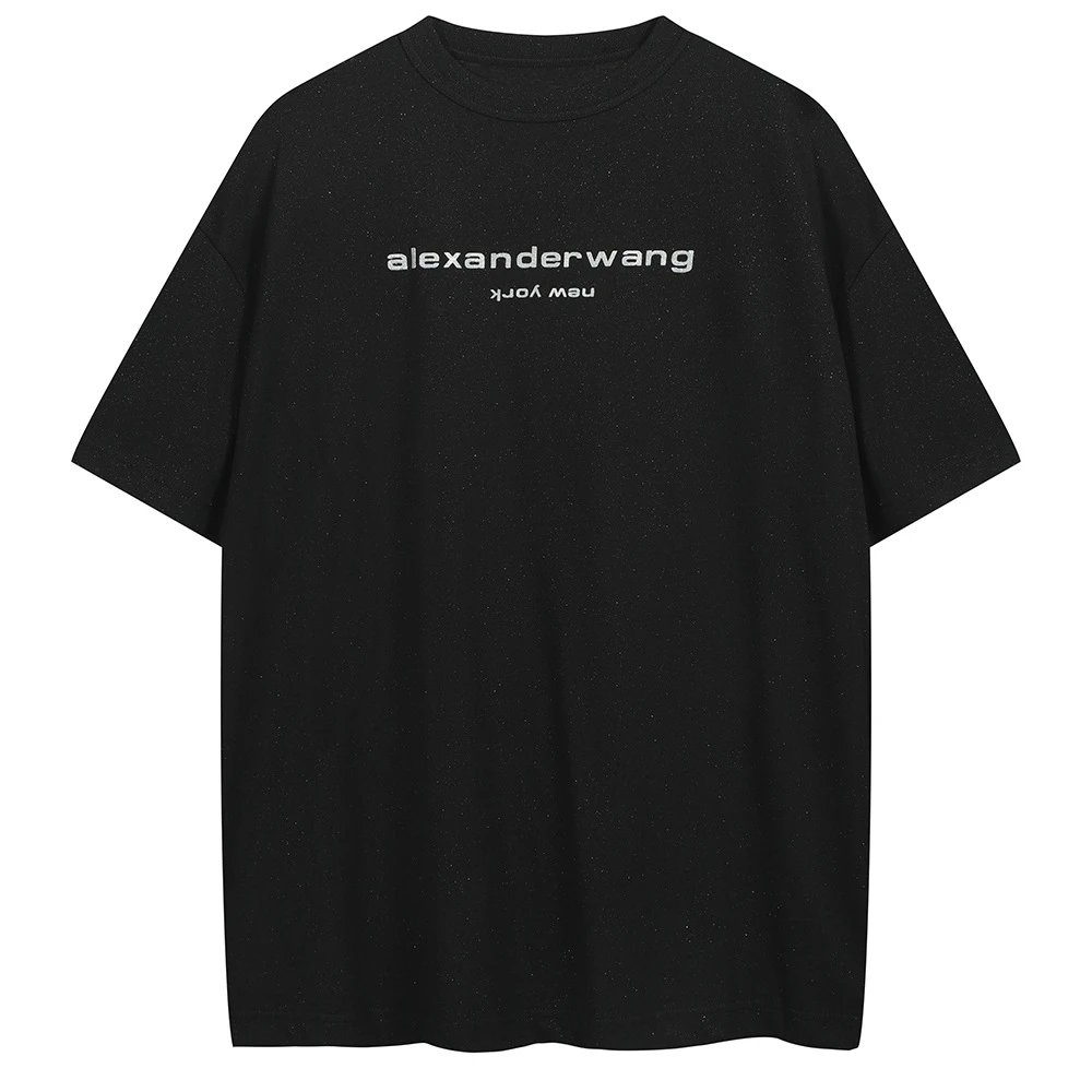 Glitter Letter Rhinestone Couple T-Shirt photo 4