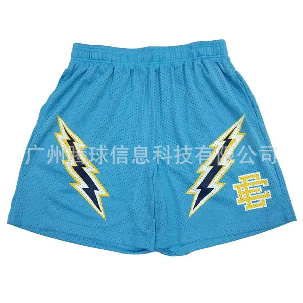 Design Camo Mesh Athletic Shorts Navy Gray White - 23