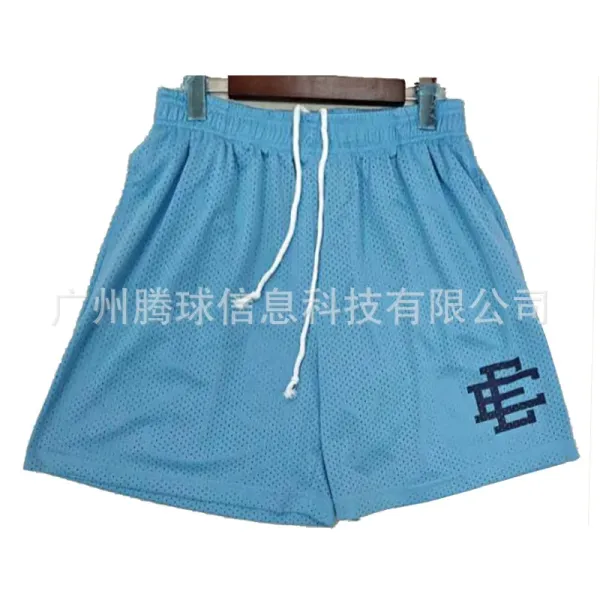 Design Camo Mesh Athletic Shorts Navy Gray White - 22