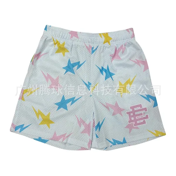 A Bathing Ape Star Print Mesh Shorts Multicolor - 1