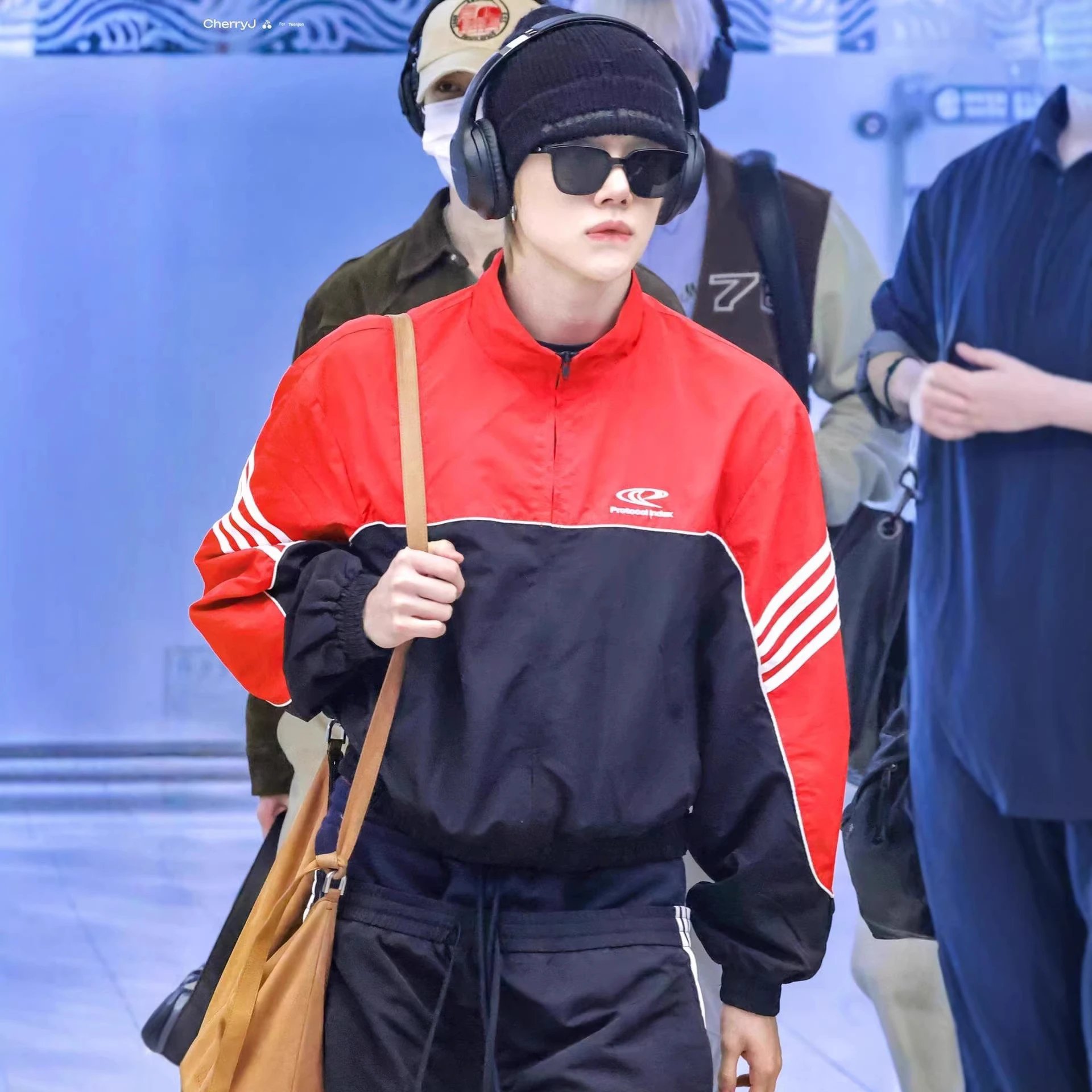 Colorblock Stripe Reflective Zip-Up Track Jacket