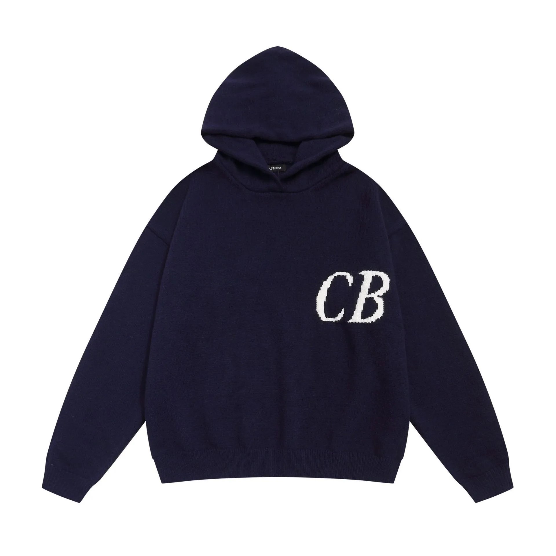 Minimalist Letter Knit Hoodie Unisex photo 7