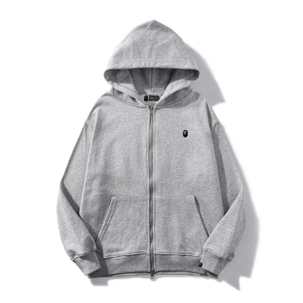 A Bathing Ape Classic Logo Zip-Up Hoodie Army Green - 7