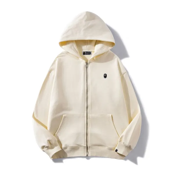 A Bathing Ape Classic Logo Zip-Up Hoodie Army Green - 10