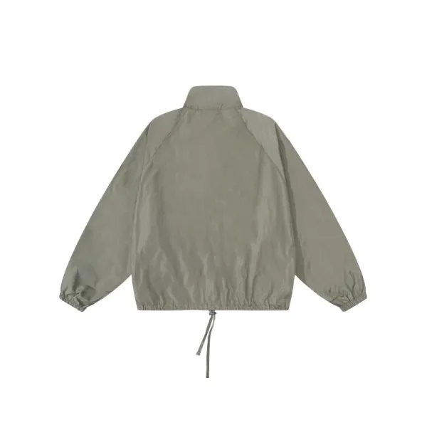 Fear of God Essentials Half-Zip Windbreaker Gray Outerwear - 12