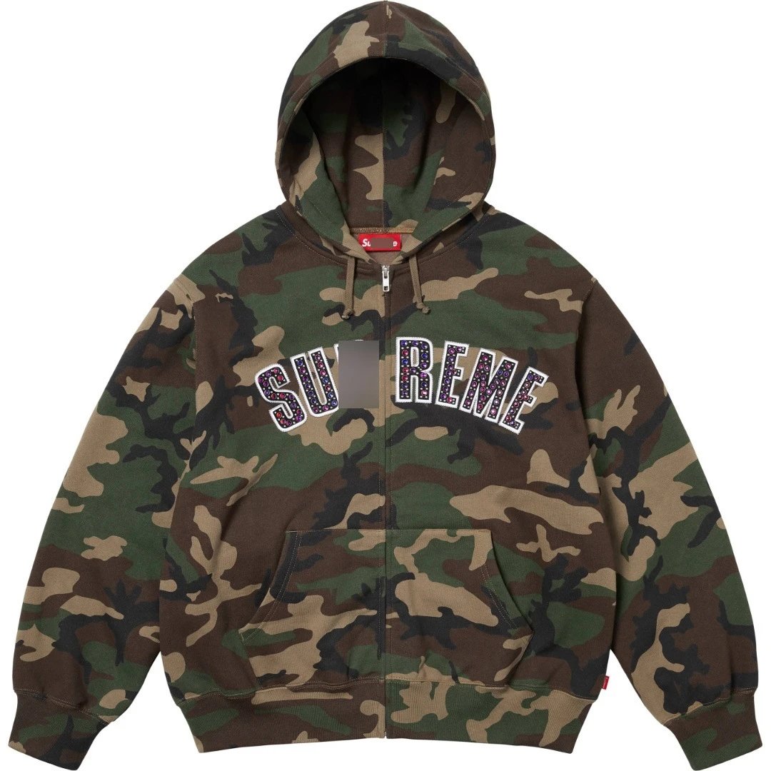 Rhinestone Camo Hoodie Jacket photo 2