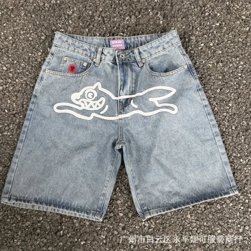 Flying Dog Print T-Shirt and Denim Shorts Set photo 3