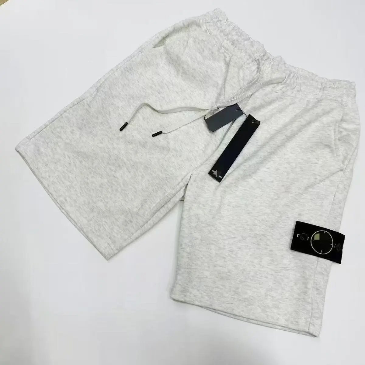 Badge Drawstring Shorts Unisex Cotton photo 3