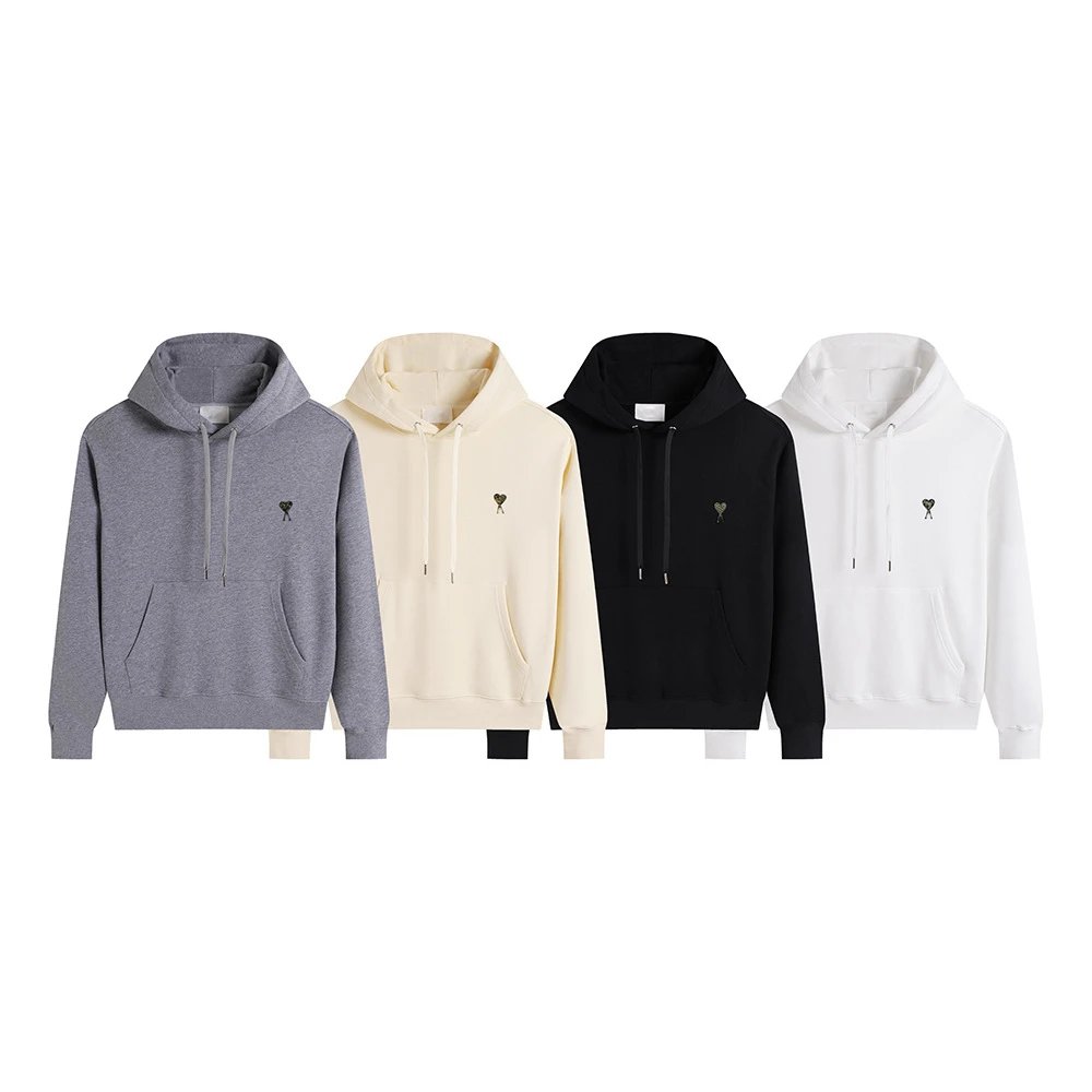 Ami Paris Heart Logo Hoodie Collection in Multiple Colors - 10