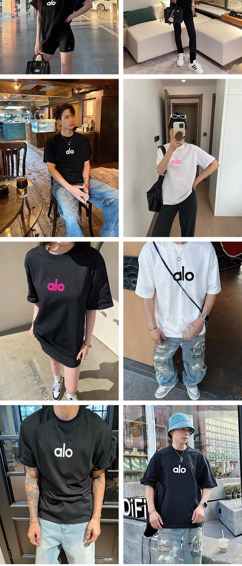 Solid Color Letter Print T-Shirt Unisex Oversized photo 4