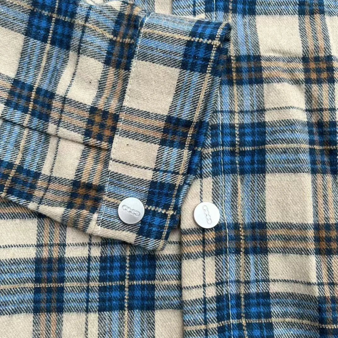Plaid Long Sleeve Shirt with Pearl Buttons photo 8