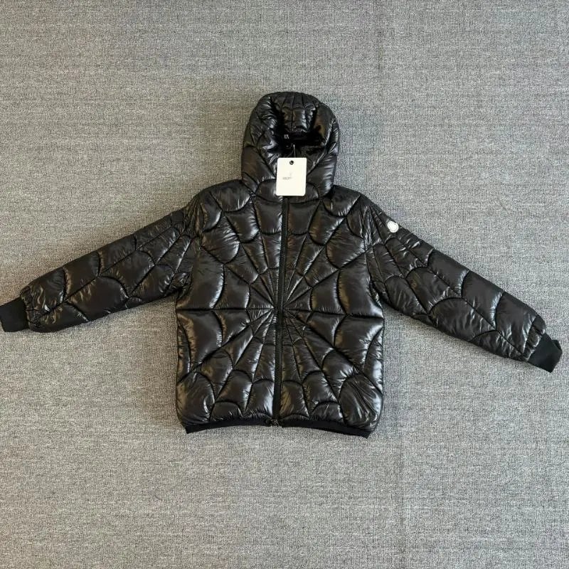 Spider Webbing Quilted Hooded Jacket photo 2
