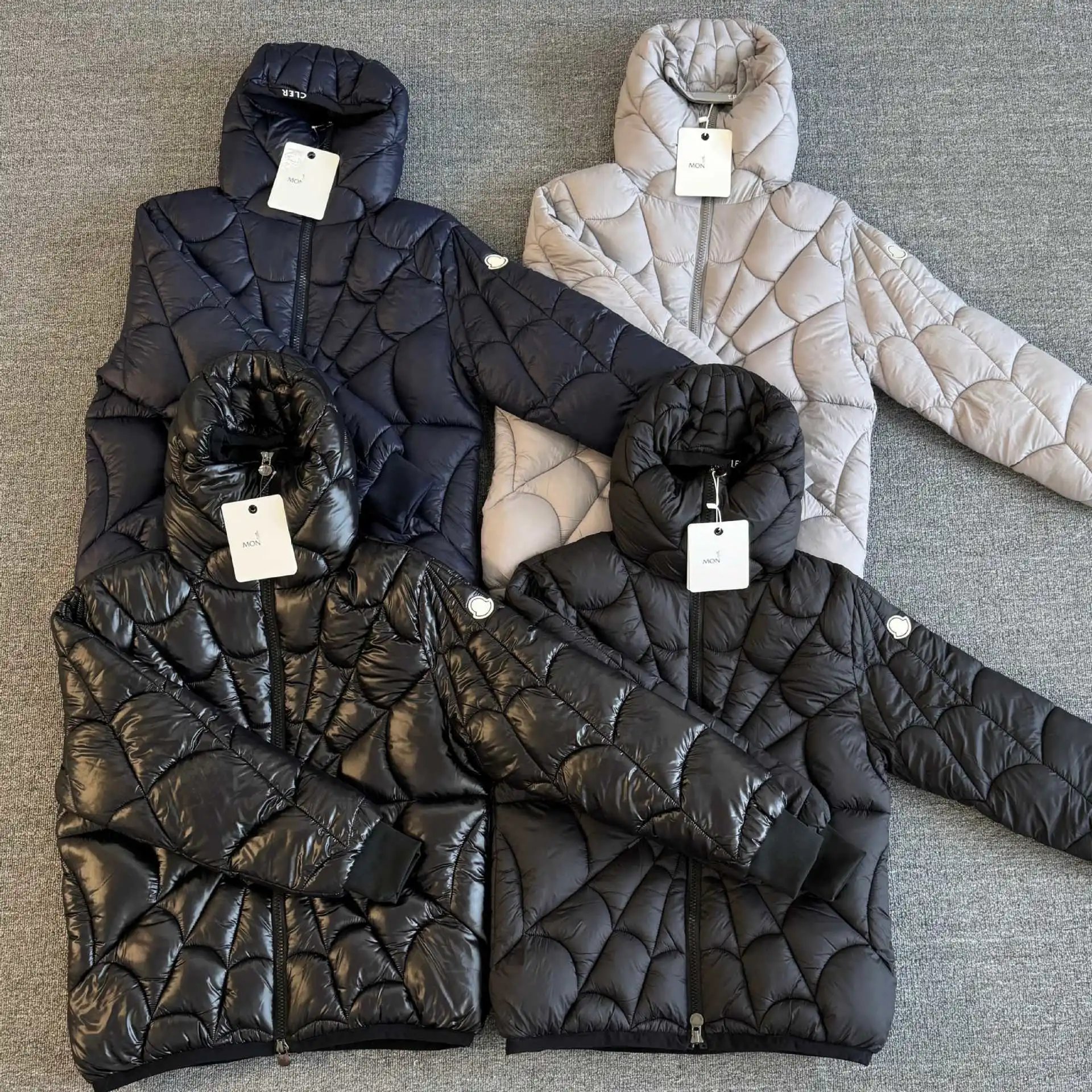 Spider Webbing Quilted Hooded Jacket photo 7