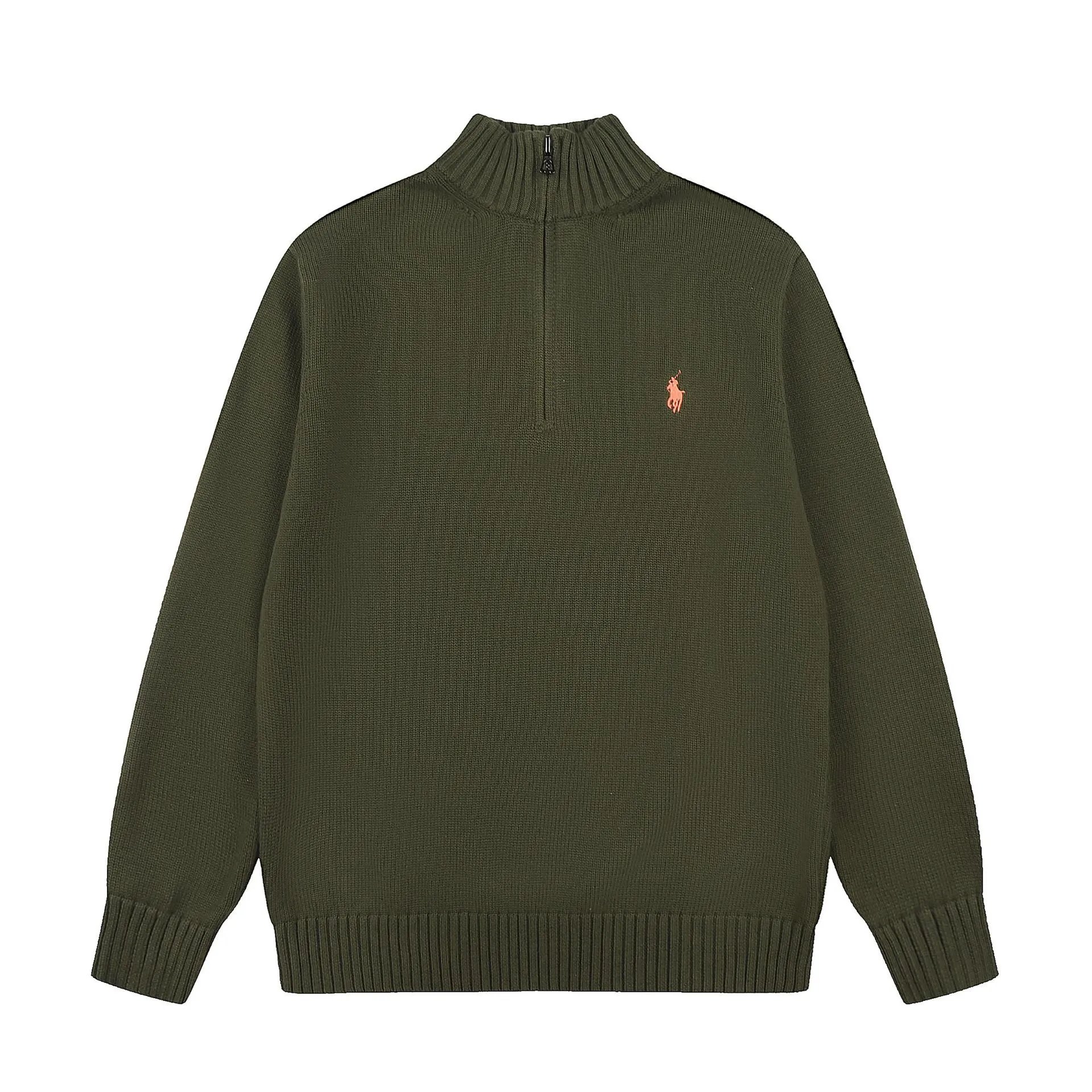 Small Embroidery High-Neck Half-Zip Sweater photo 8