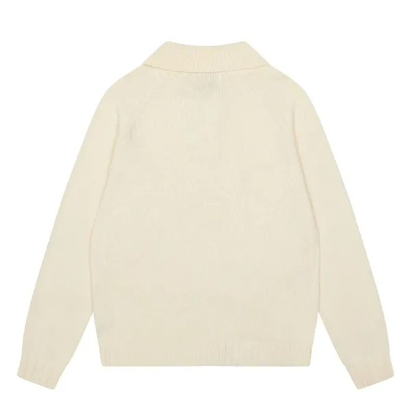 Arte Knit Polo Cream Sweater - 23
