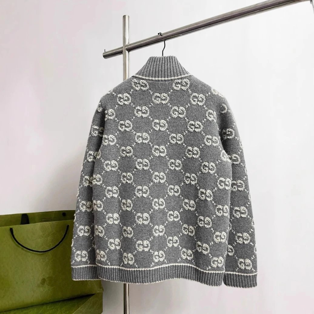 Knit Cardigan Letter Print Jacket photo 5