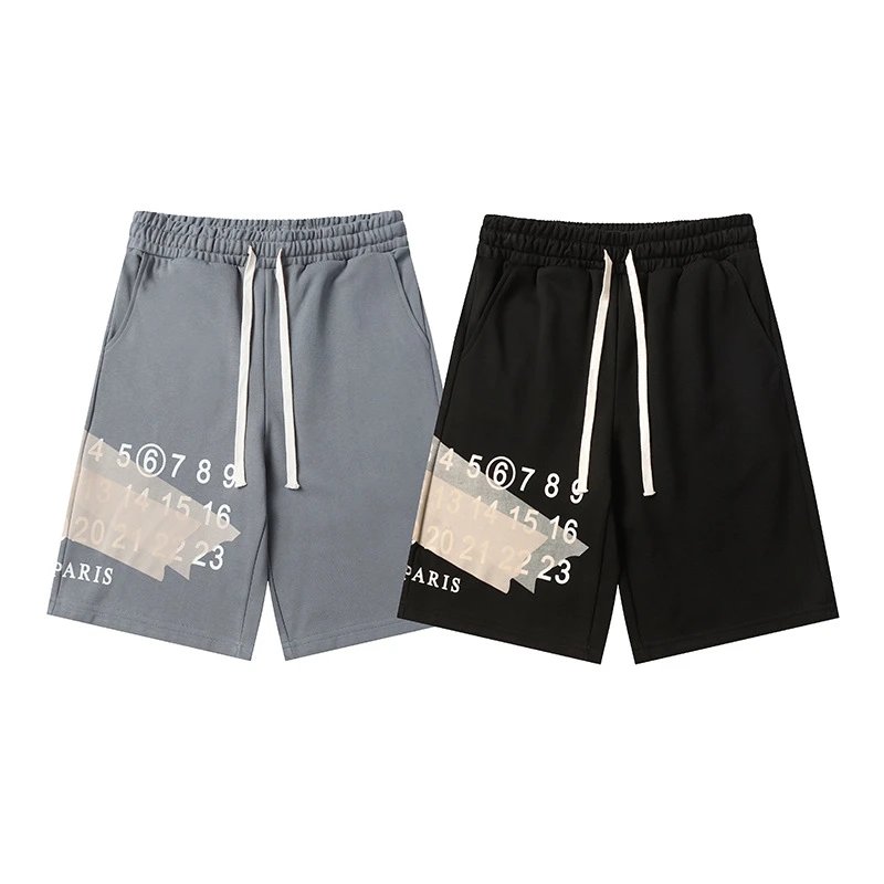 Maison Margiela MM6 Grey Black Beige Casual Shorts