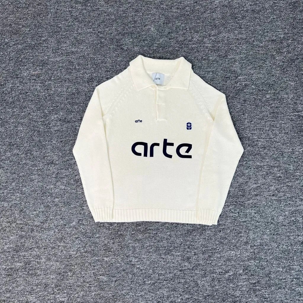 Arte Off-White Polo Knit Sweater