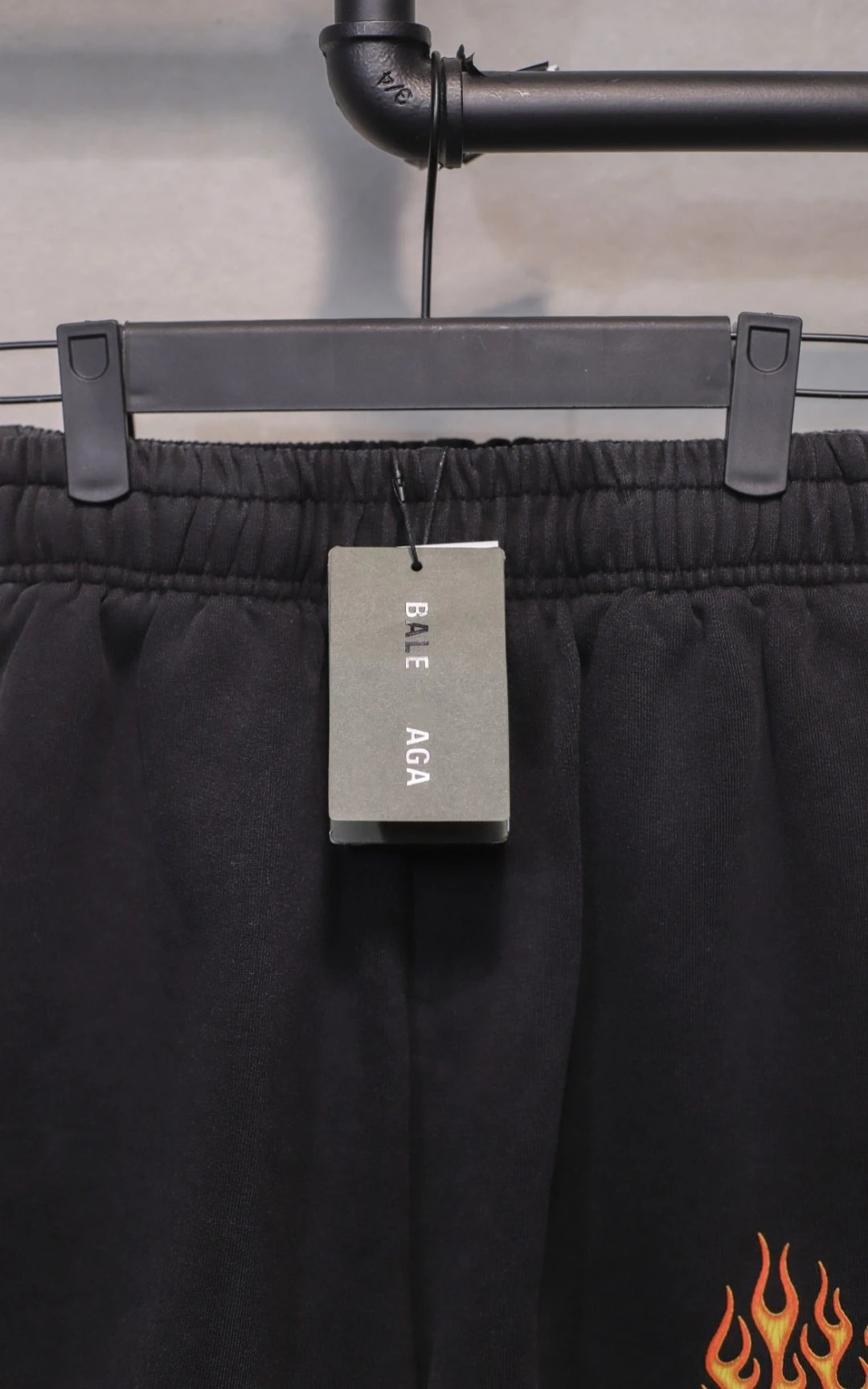 Balenciaga x BALENCIAGA Flame Logo Black Sweat Skirt - 9