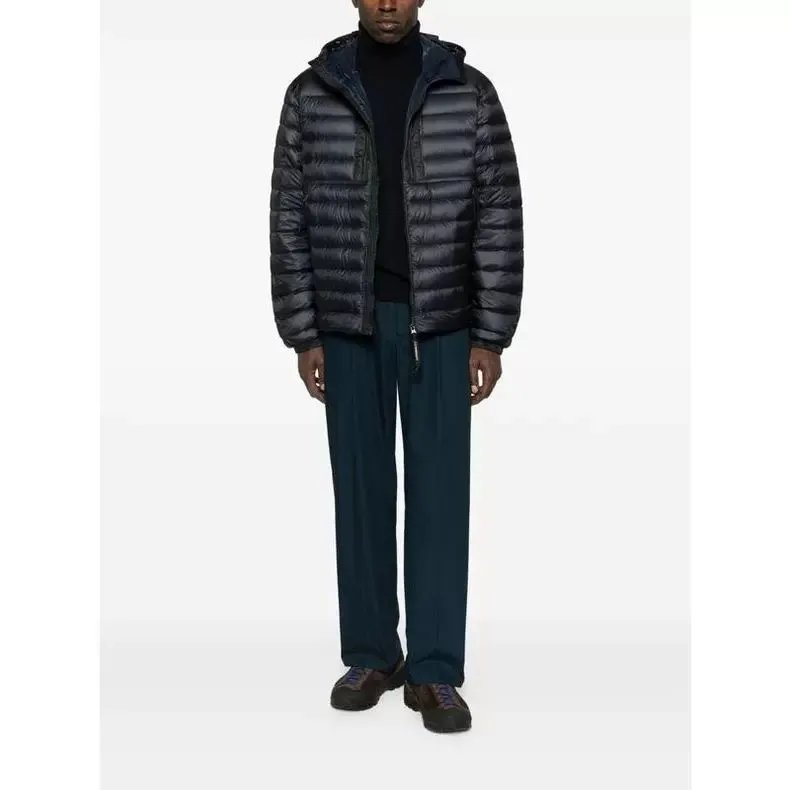 C.P. Company Goggle Hooded Olive Green Puffer Jacket