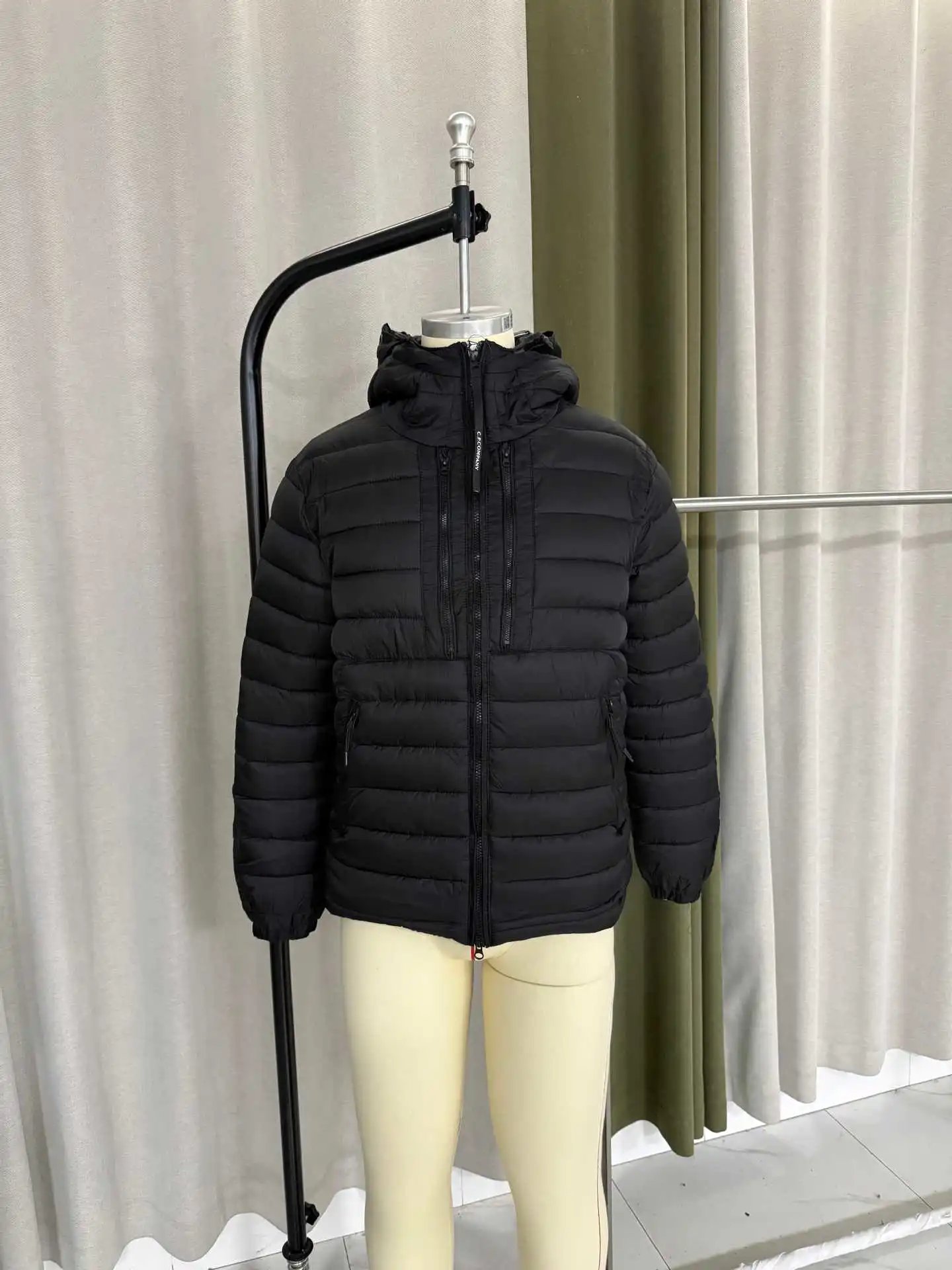 Windproof Wear-Resistant Mirror Triple-Zip Down Jacket photo 6