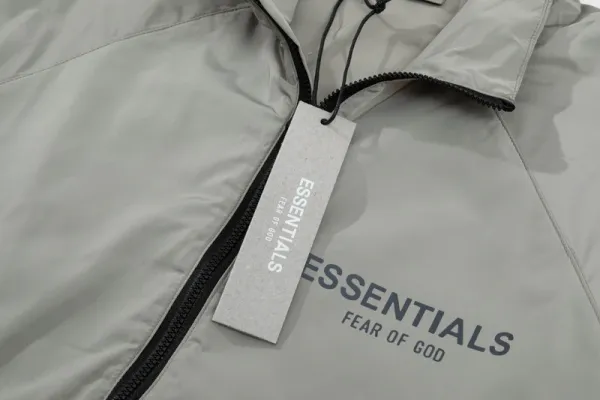 Fear of God Essentials Half-Zip Windbreaker Gray Outerwear - 21