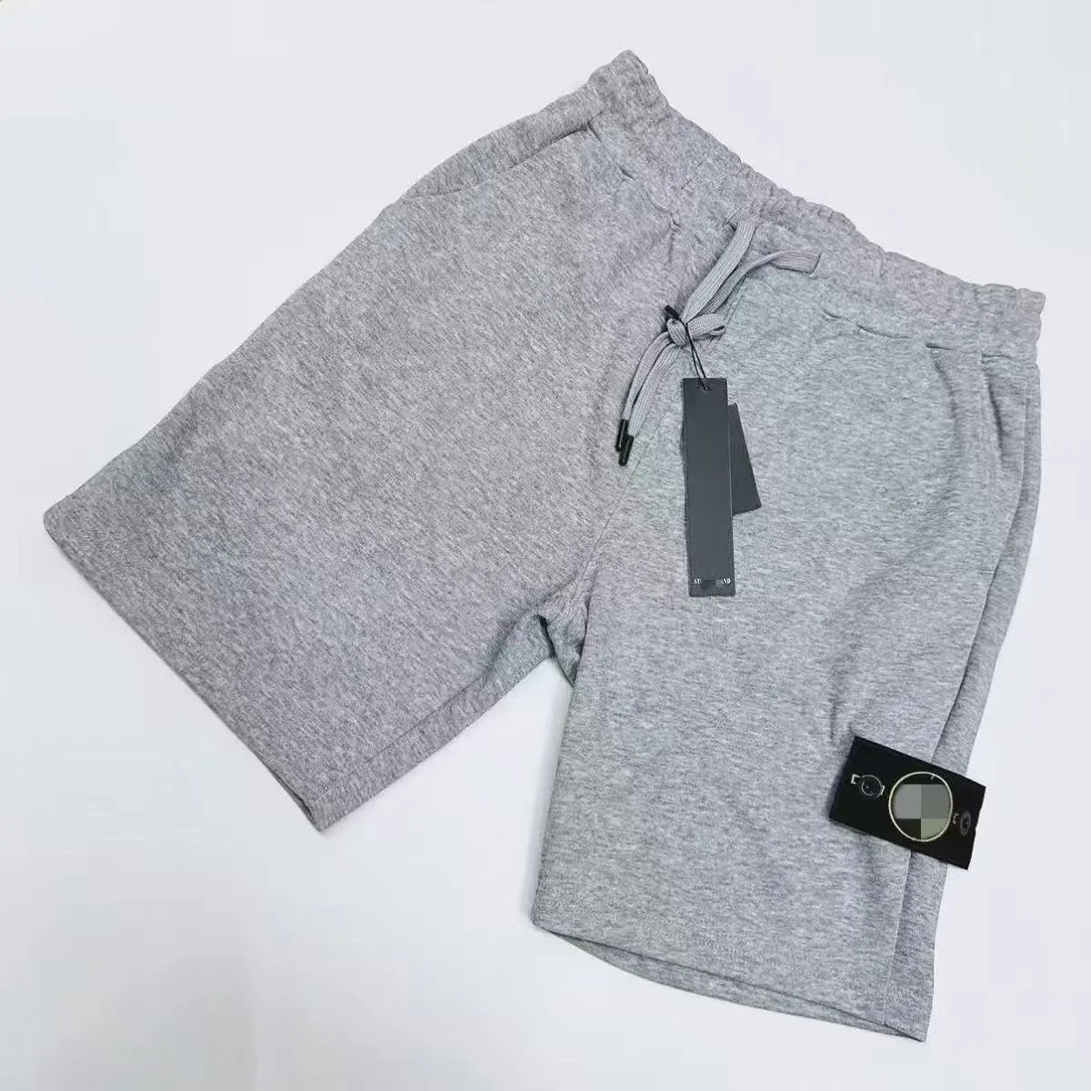 Badge Drawstring Shorts Unisex Cotton photo 5