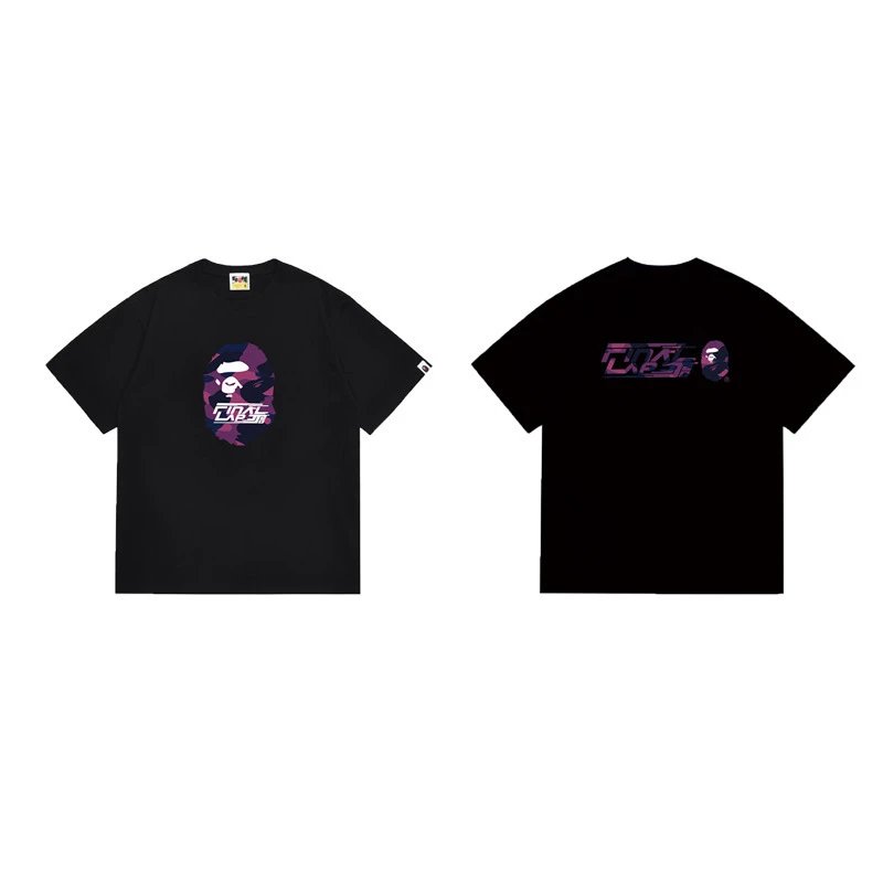 A Bathing Ape Black Graphic Print T-Shirt