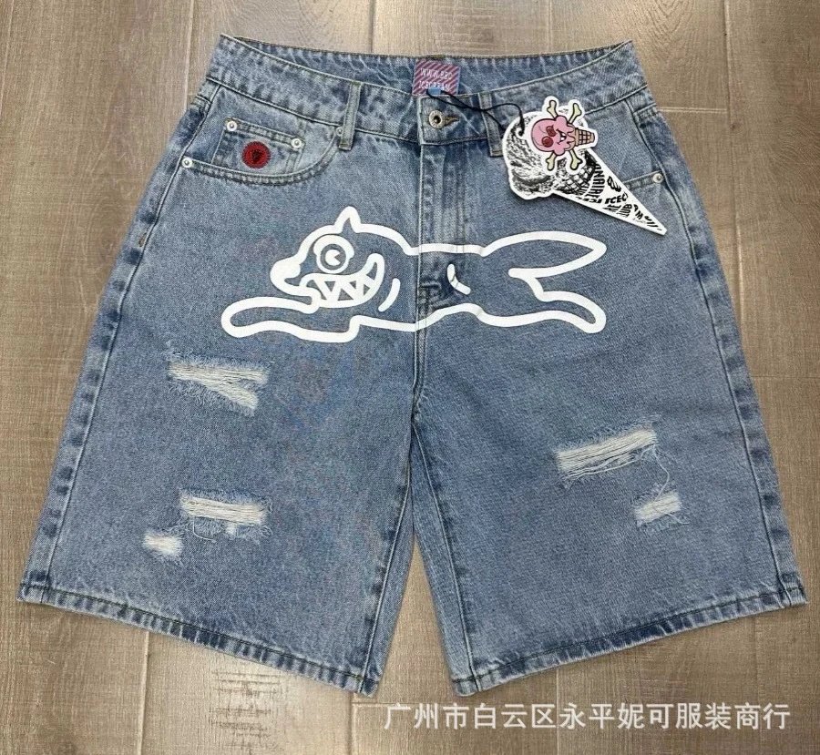 Flying Dog Print T-Shirt and Denim Shorts Set photo 4