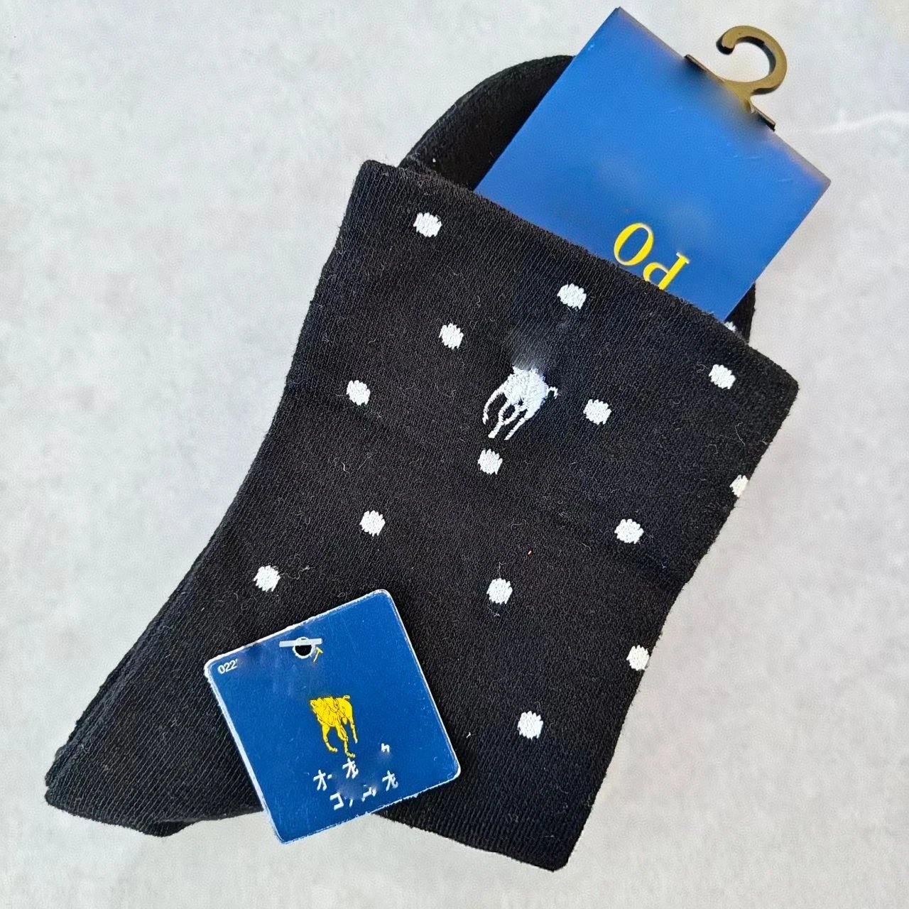 Embroidered Mid-Calf Polka Dot Cotton Socks photo 2