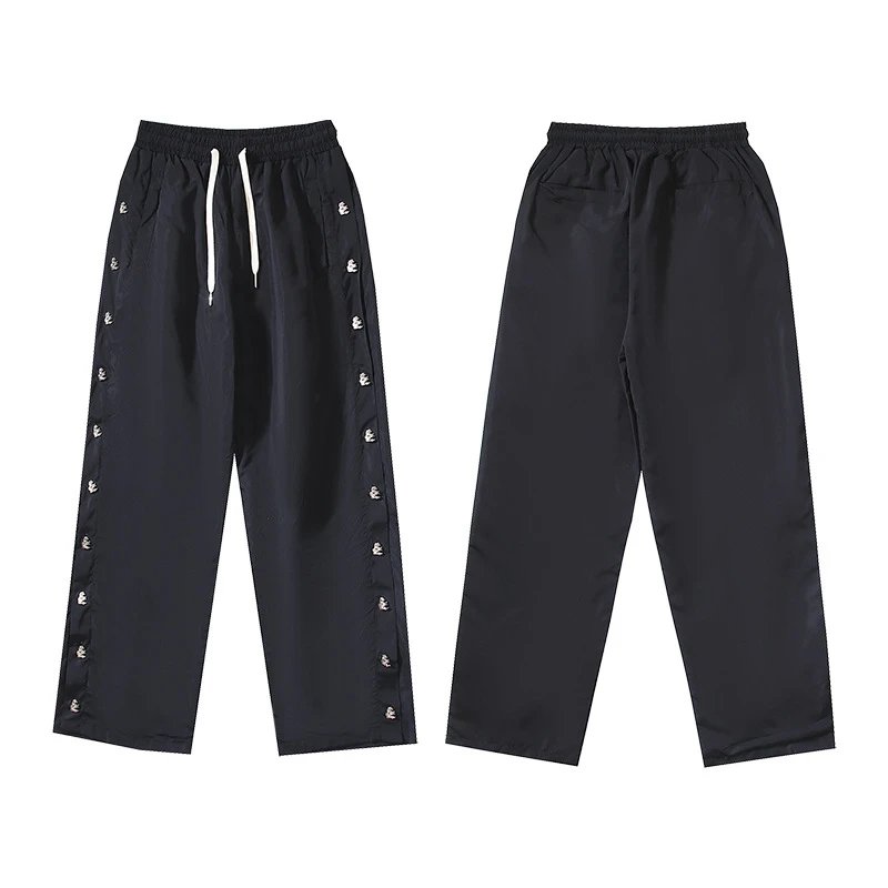 Washed Black Distressed Casual Pants photo 8