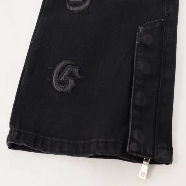 Godspeed Logo-Print Distressed Light Wash Jeans - 13