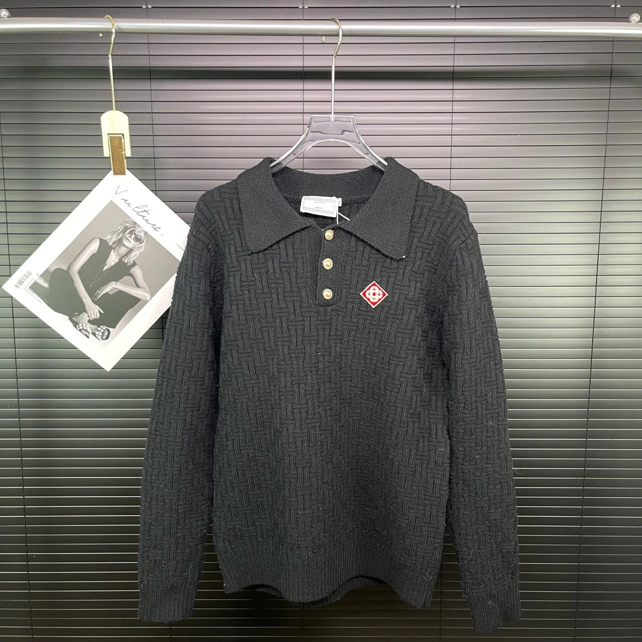 Polo Collar Knit Sweater photo 2