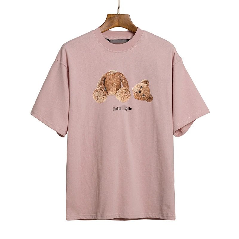 Teddy Bear Print T-Shirt Unisex Couple Letter Short Sleeve photo 3