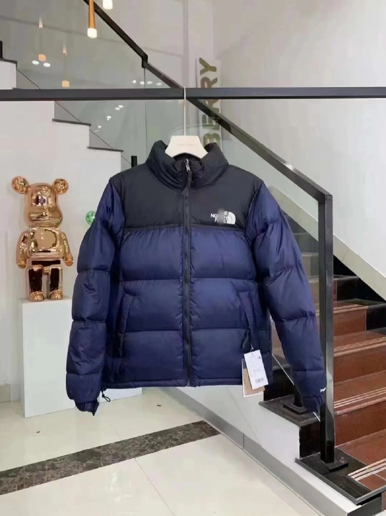 Plaid Hidden Hood Puffer Coat photo 5
