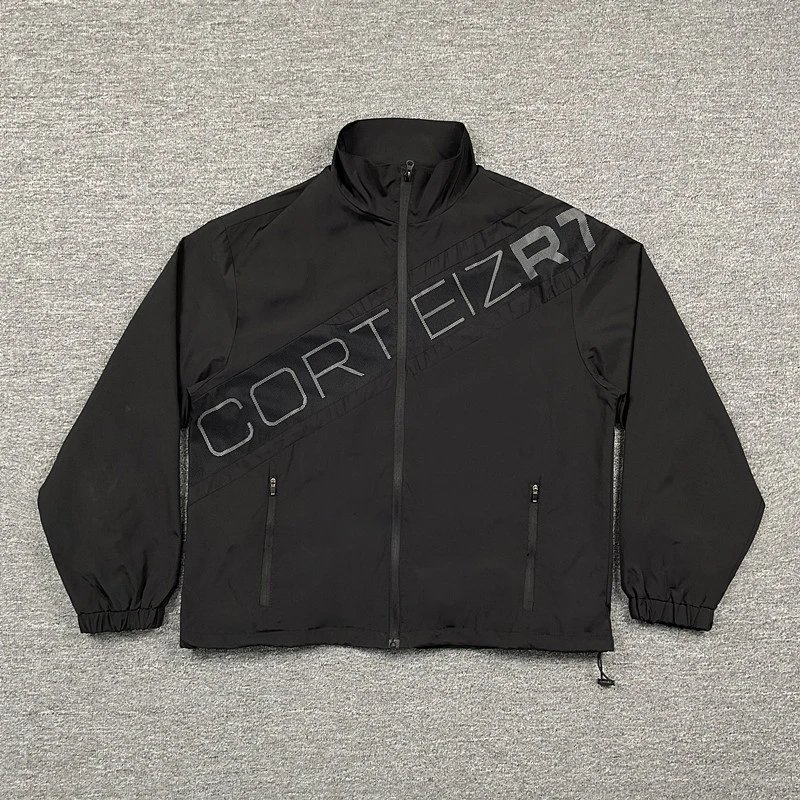 Reflective Letter Color Block Jacket Set photo 4