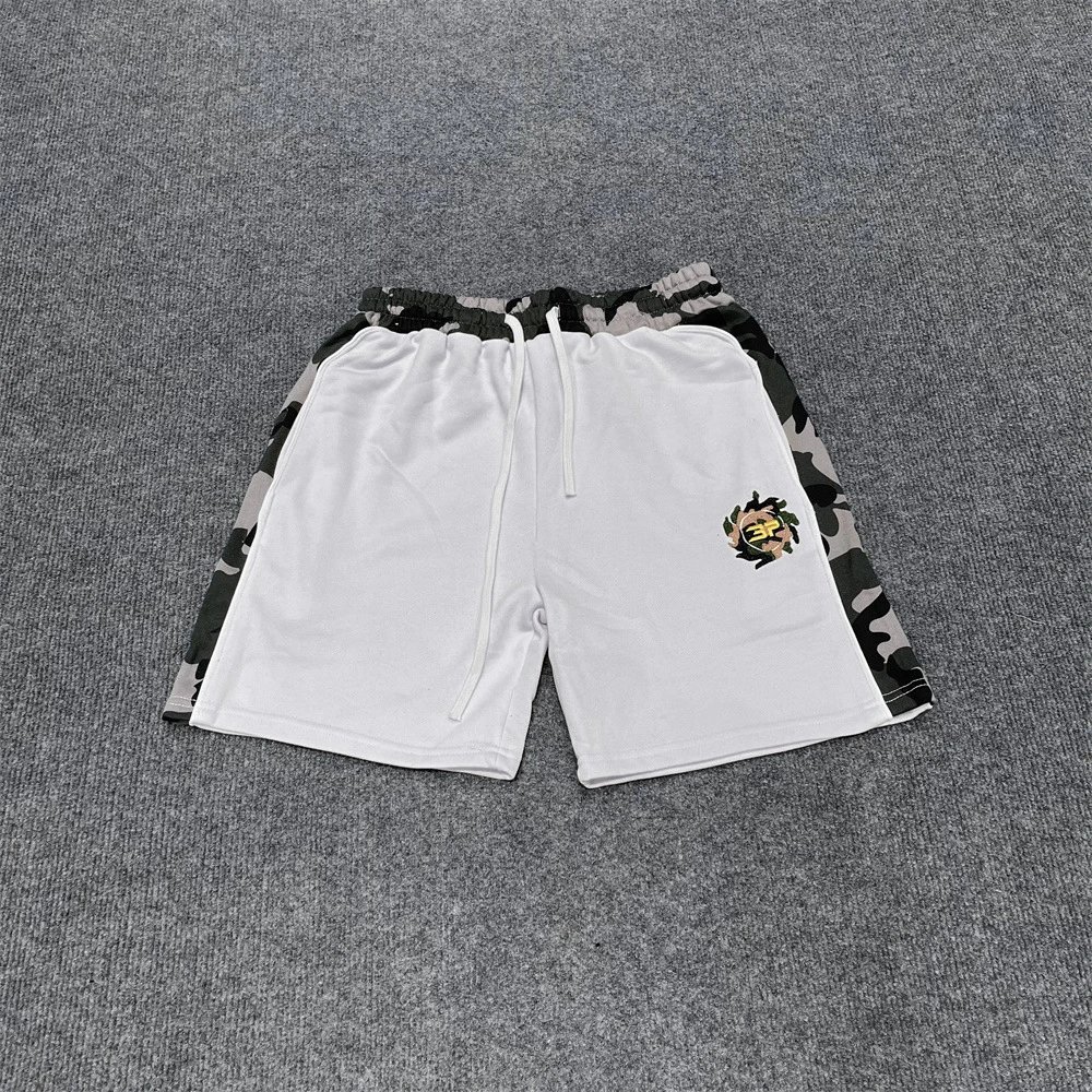 Logo Embroidered Camo Short Sleeve Shorts Set photo 7