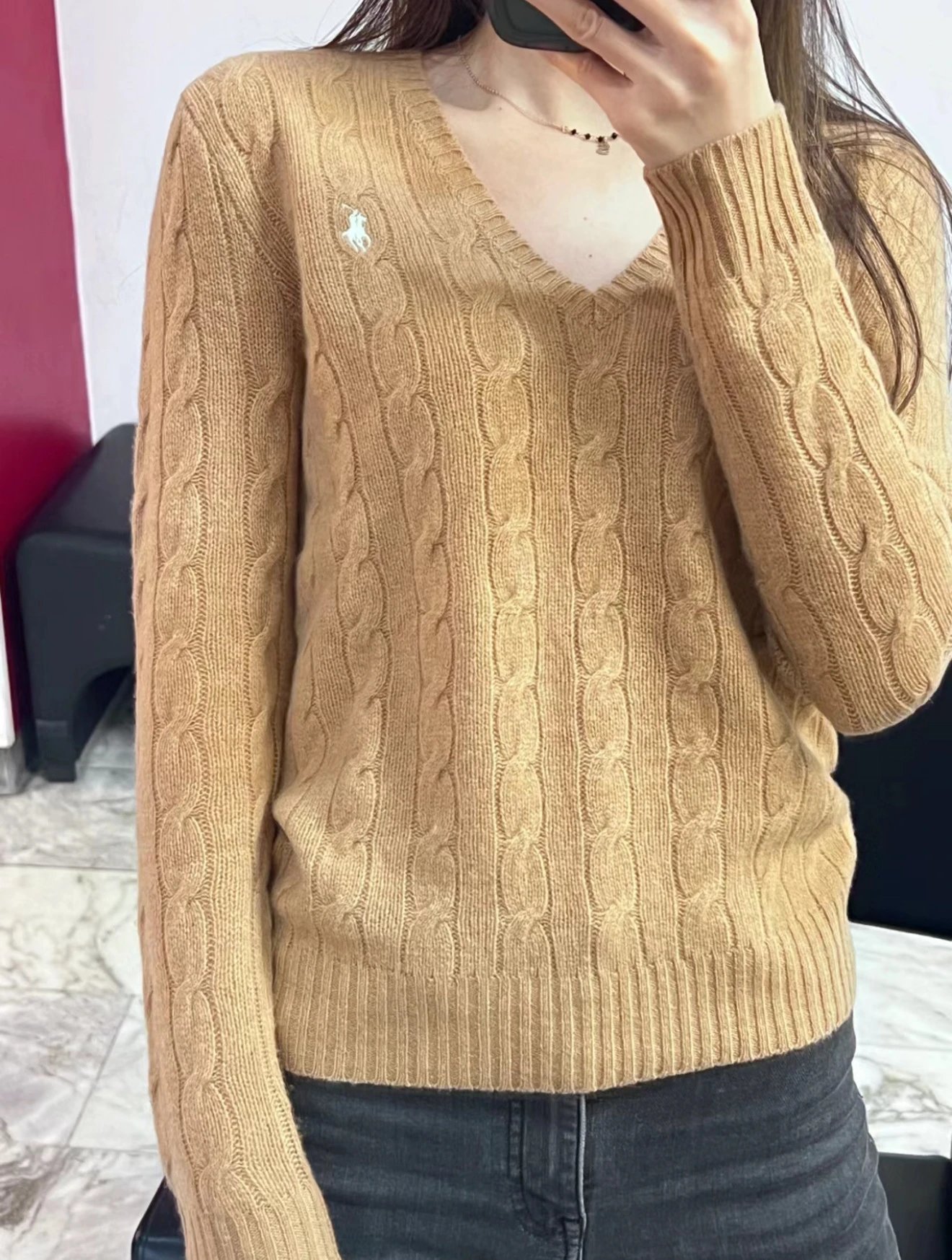 Ralph Lauren Cashmere V-Neck Sweater photo 5