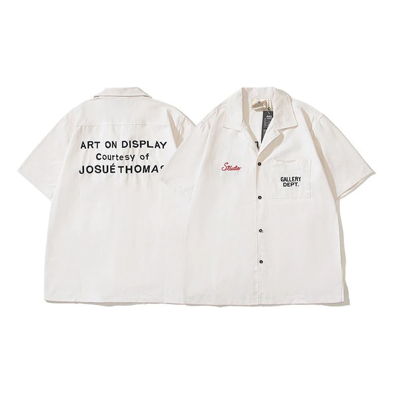 Letter Embroidered Utility Shirt photo 2