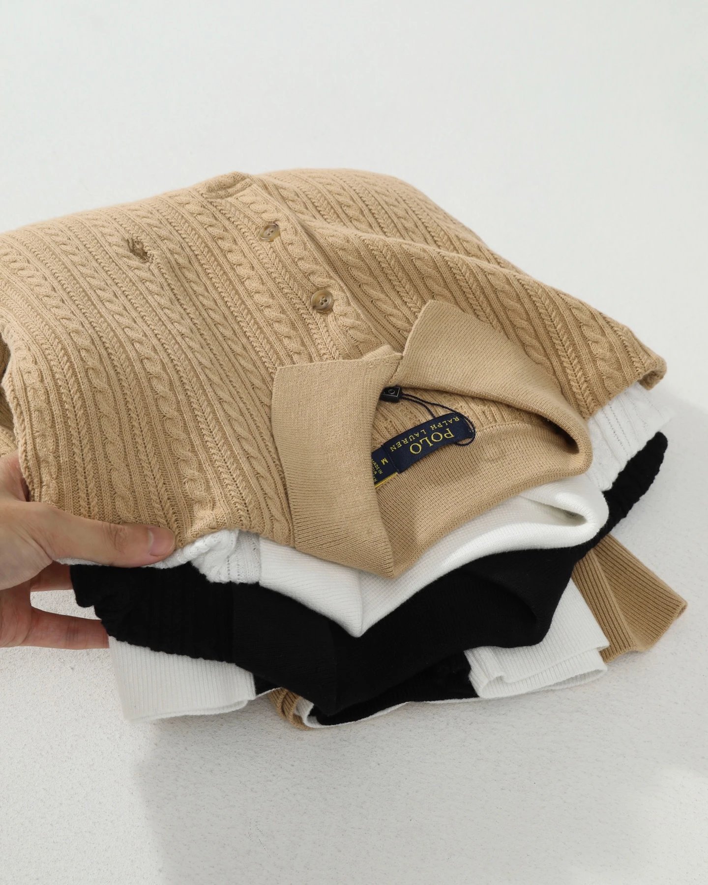 Ralph Lauren Twisted Cable Knit Polo Shirt photo 8