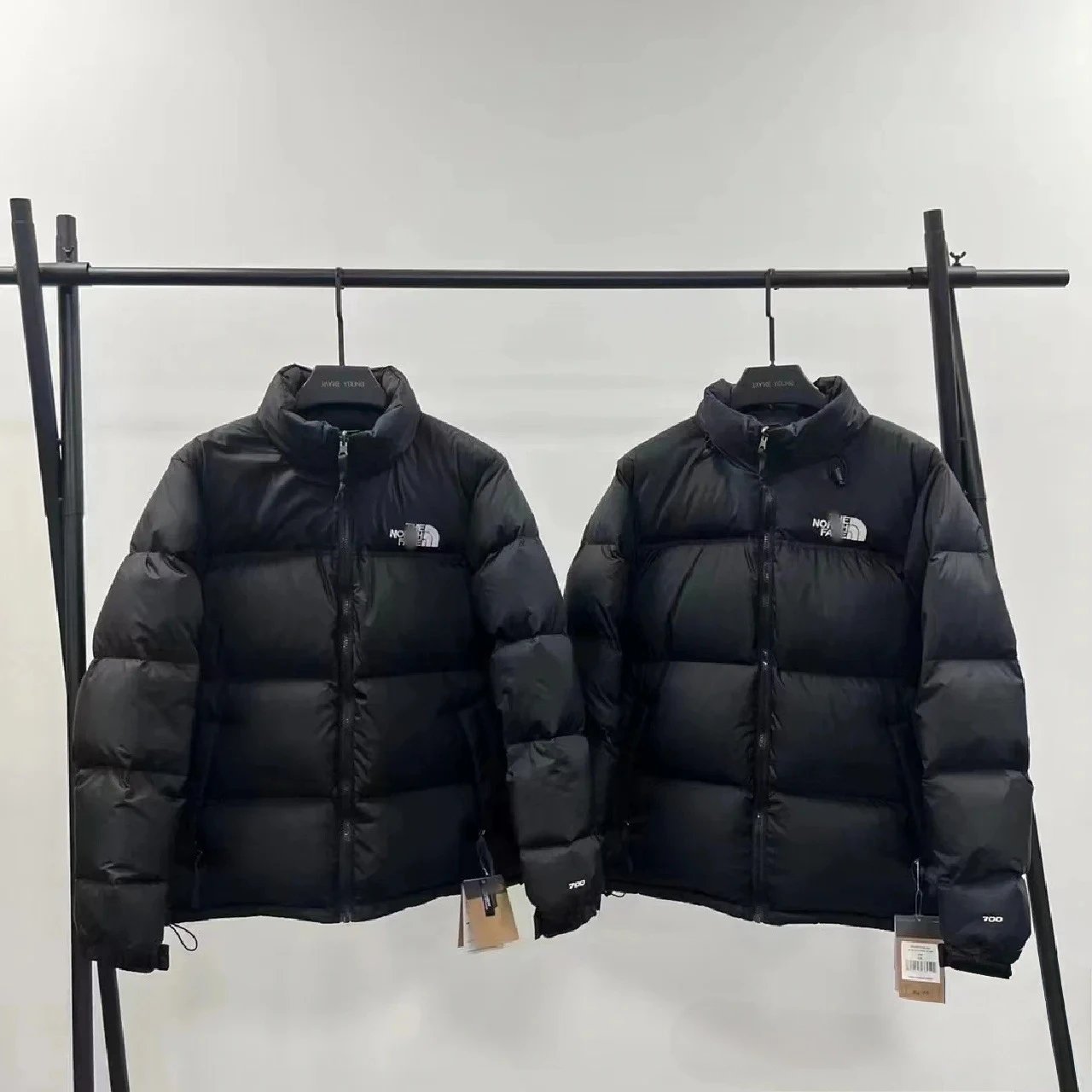 Checkered Hood Puffer Jacket